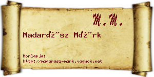 Madarász Márk névjegykártya